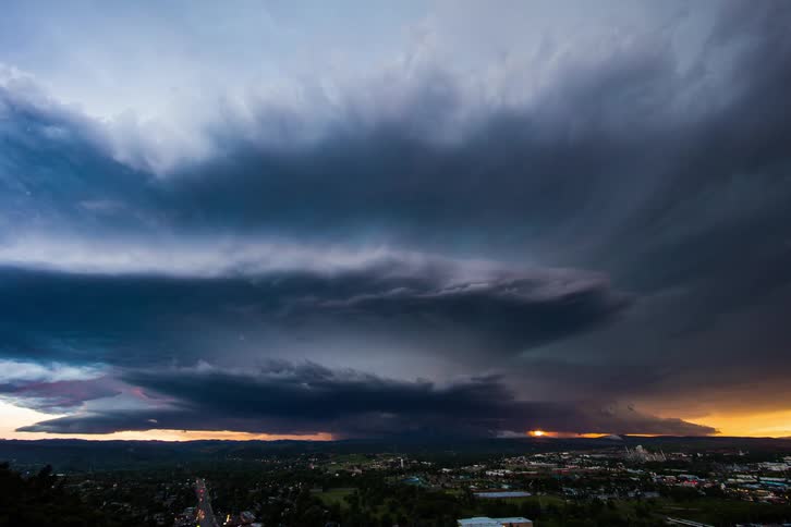 A time lapse of a storm