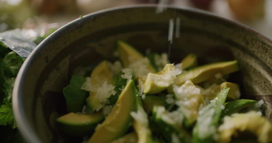 Salt being sprinkled onto some food