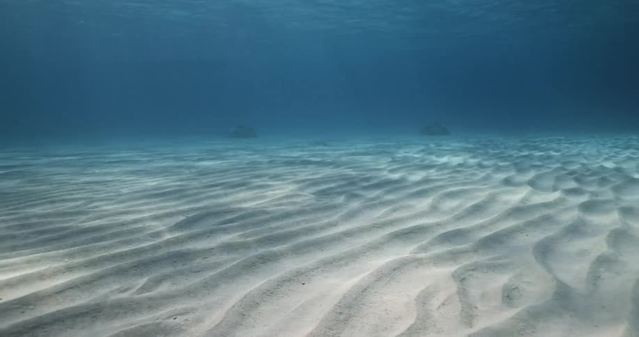 Underwater underneath the ocean with sand