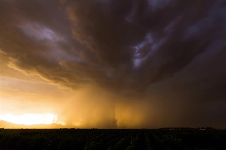 A time lapse of a storm