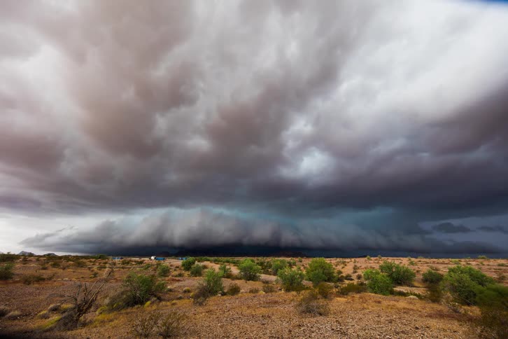 A time lapse of a storm