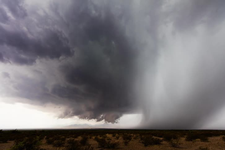 A time lapse of a storm