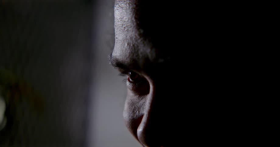 A close up of a mans face