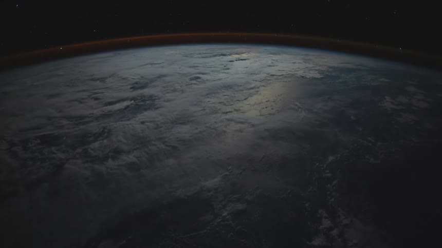 Clouds cover the earth from space