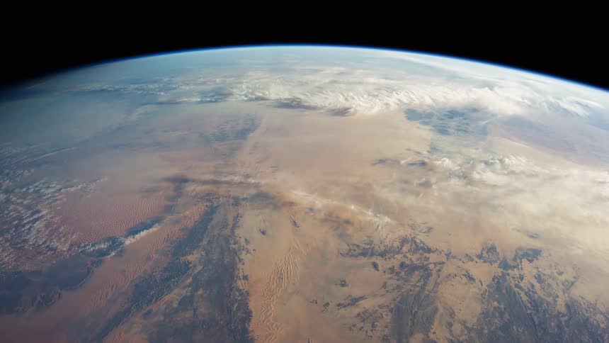 Earth can be seen from the darkness of space