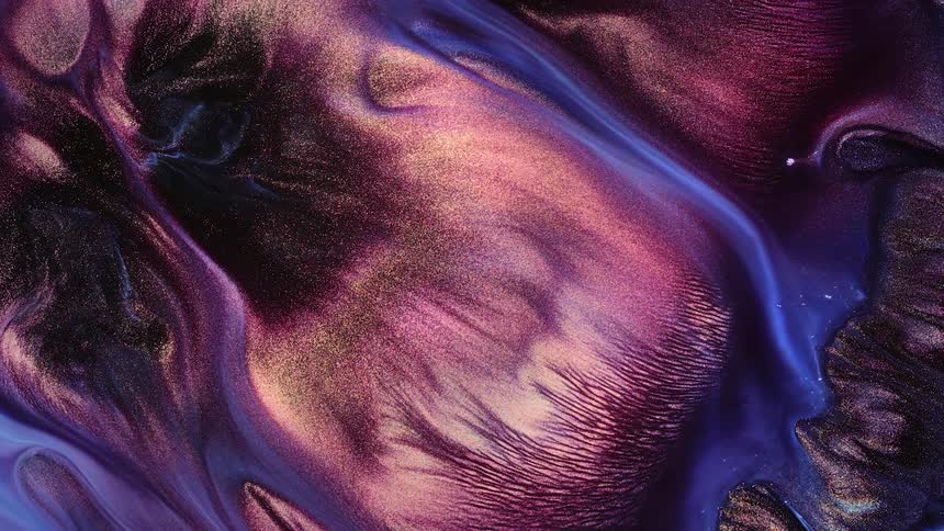 Opalescent shine highlights swirling colors