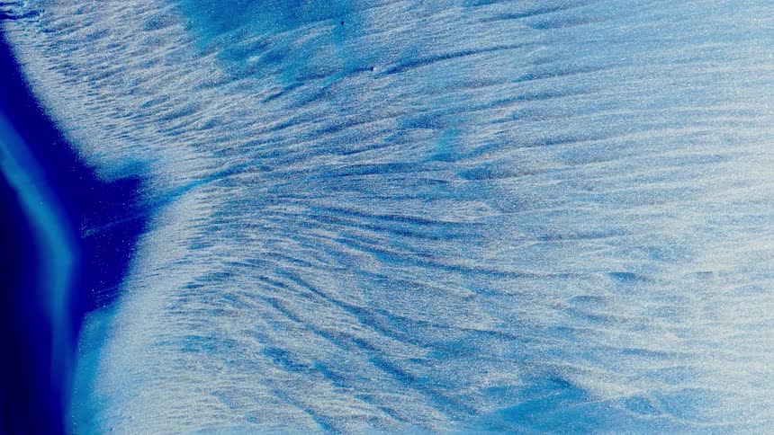 Flowing blue and white abstract topography