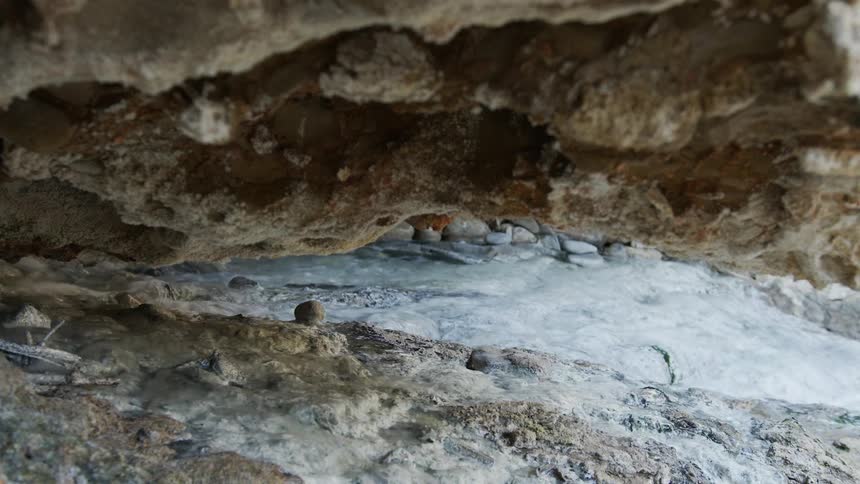 Water flowing over rocks in a creek