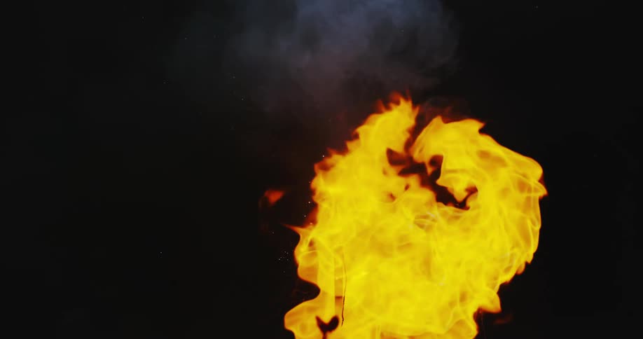 Flames move up a balloon string causing it to explode and burn out