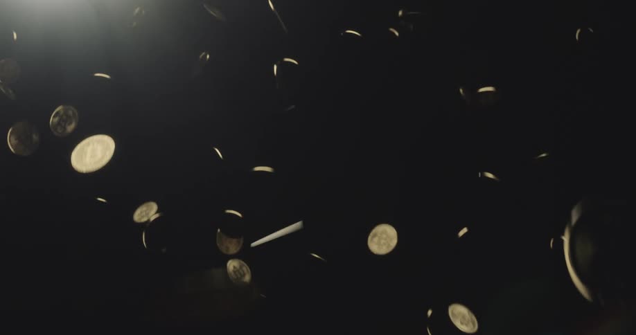 Bitcoin falling and tumbling downward