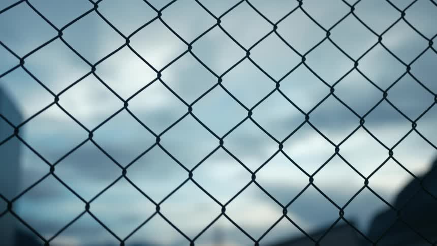 A chain link fence outdoors