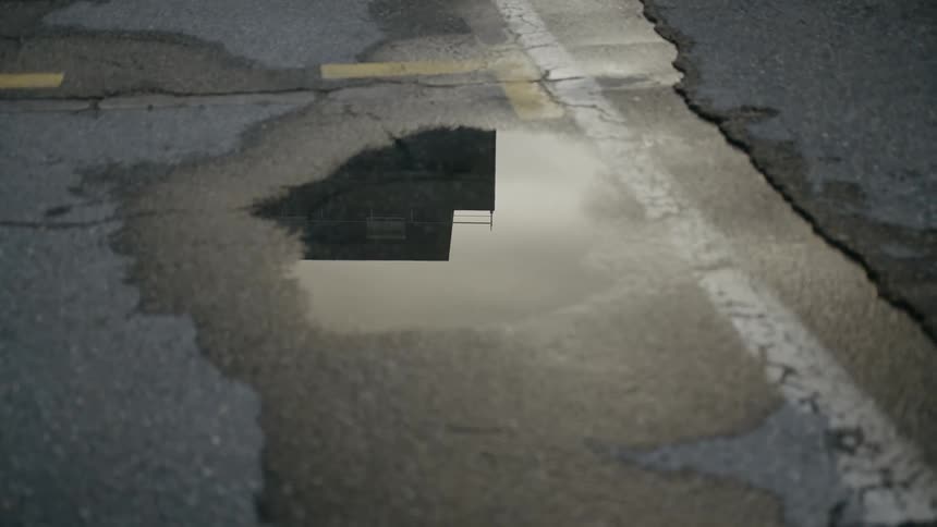 Close up of asphalt on a road