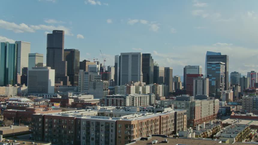 Aerial shot of a city