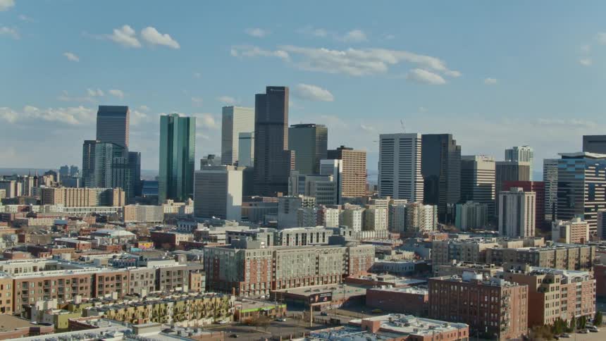 Aerial view of the skyscrapers on the citys downtown at daytime