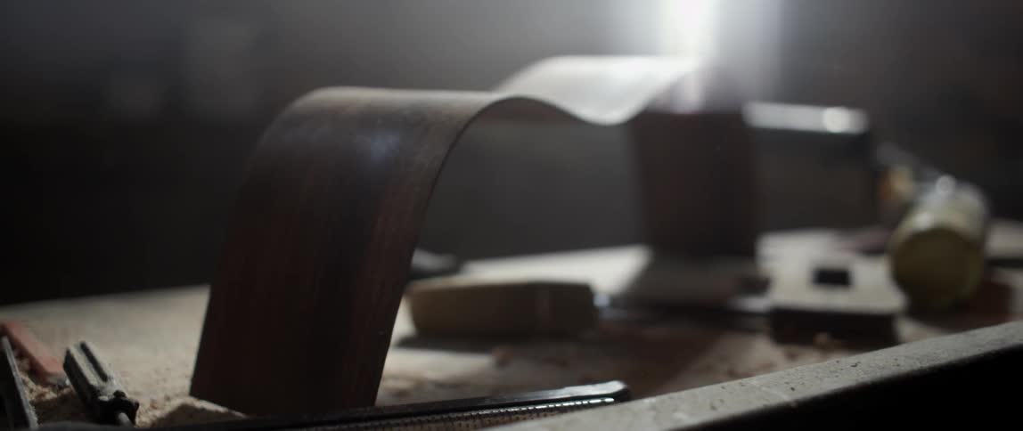 Close up of a piece of wood and sawdust