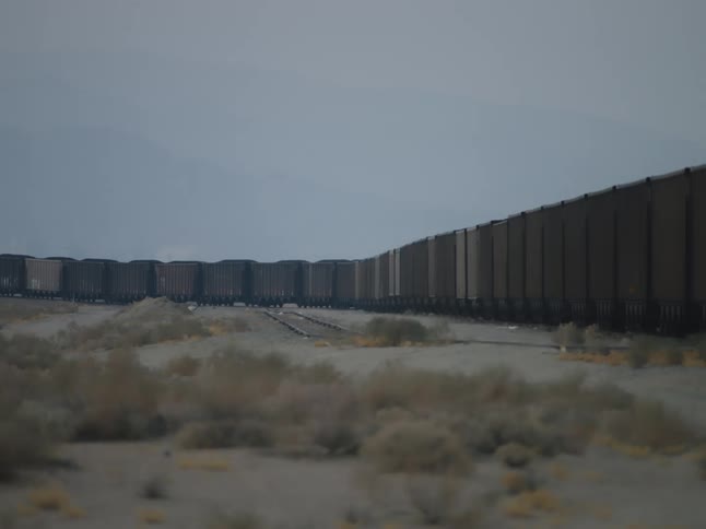 The train is stopped on the tracks
