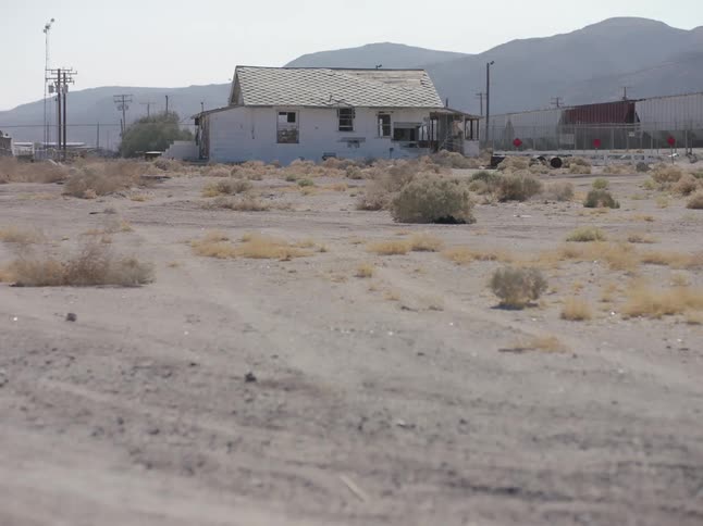 A shot of an abandoned house