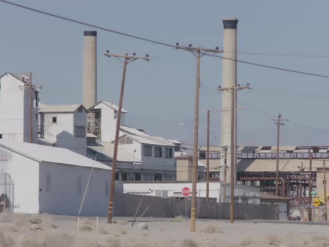 Exterior of what looks like an industrial factory with a furnace