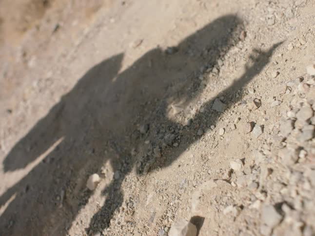 The shadow of a person dancing