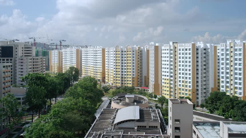 Multiple tall buildings are built in a large city