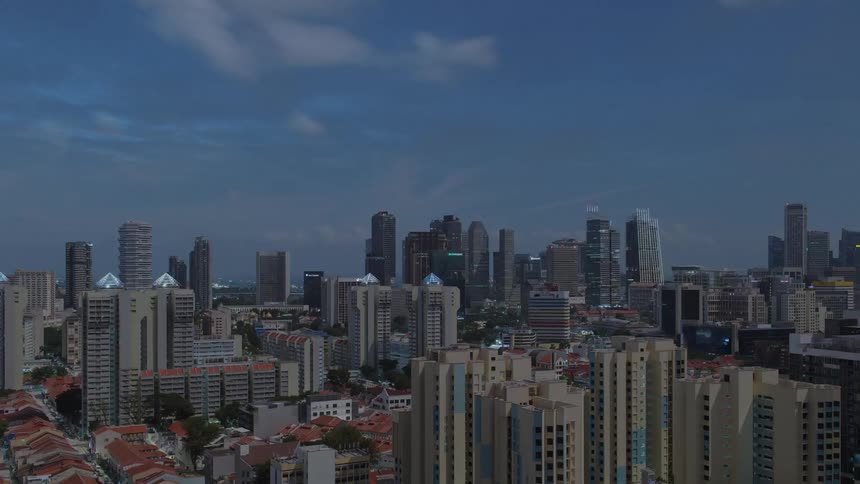 A time lapse of a city throughout multiple days