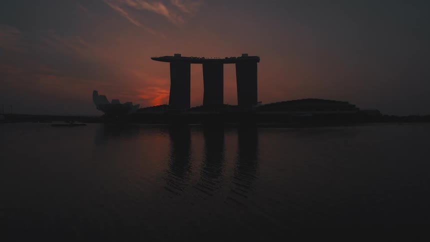 Boats on a lake as a the sun rises