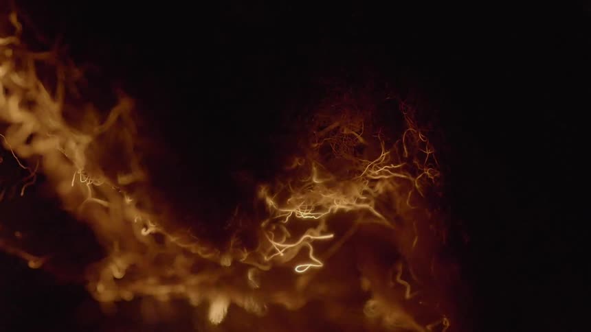 Close up of tinder slowly burning
