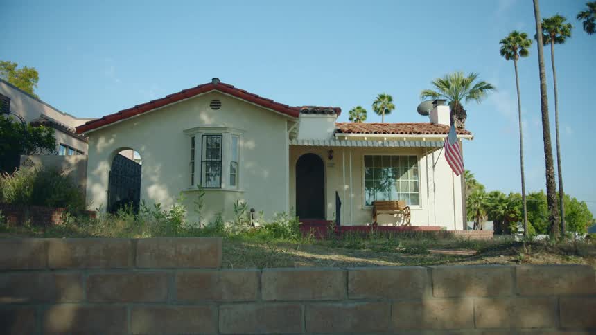 The outside of a home in a neighborhood