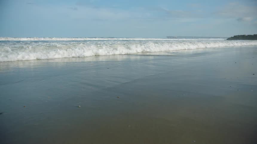 A view of the ocean and beach