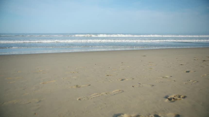 A shot of a beach by the ocean