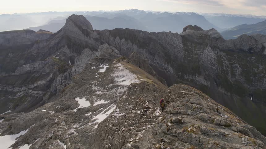 People walking on mountains