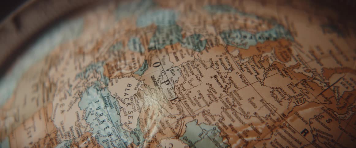 Antique style world globe