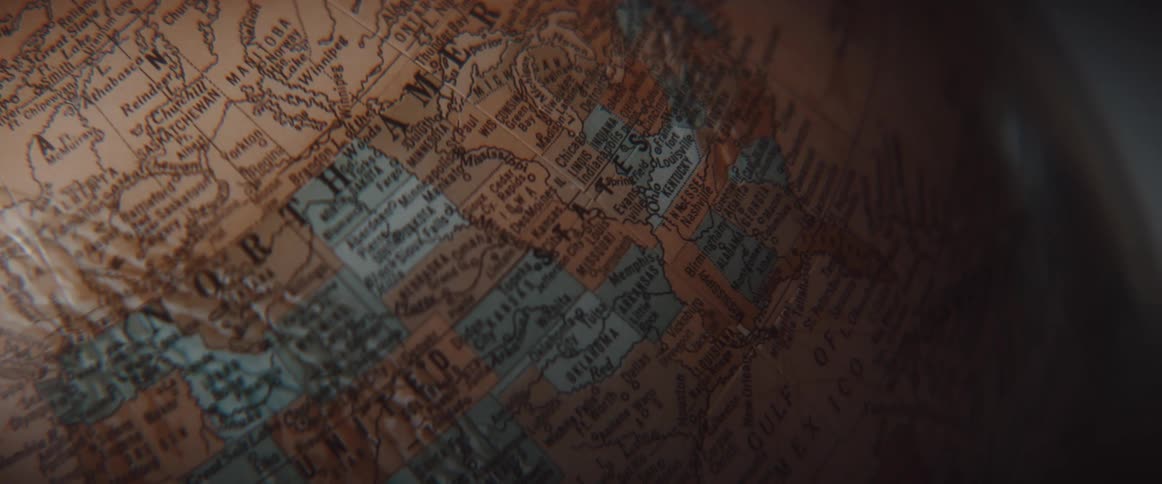 Antique style world globe