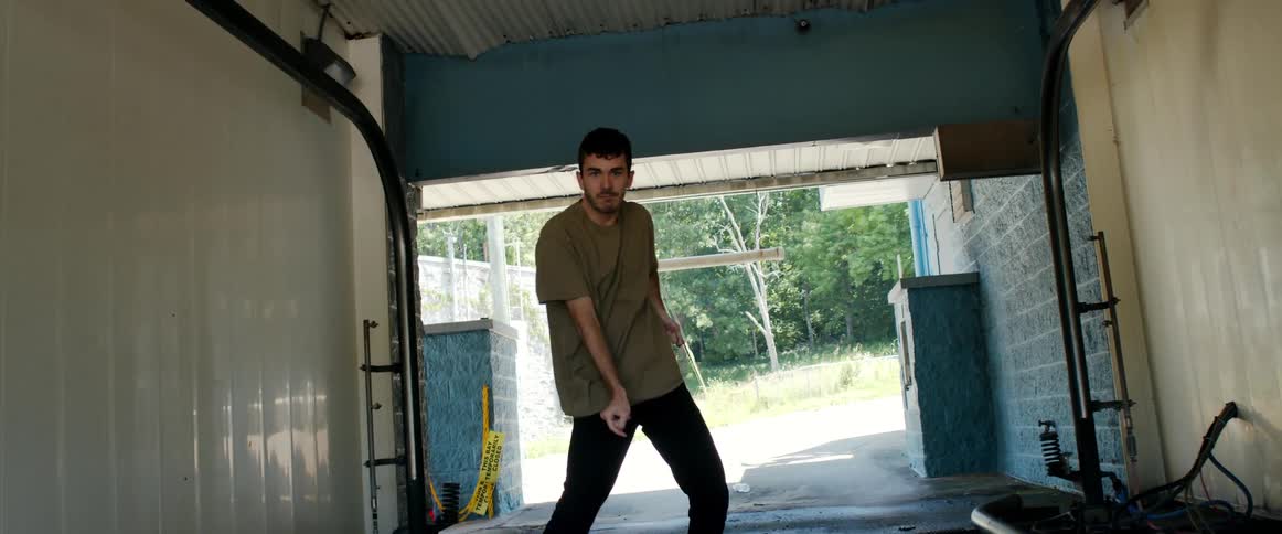 A man is dancing in the hall