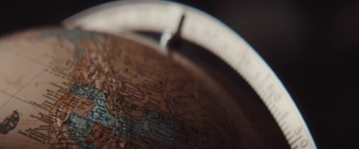 Antique style world globe