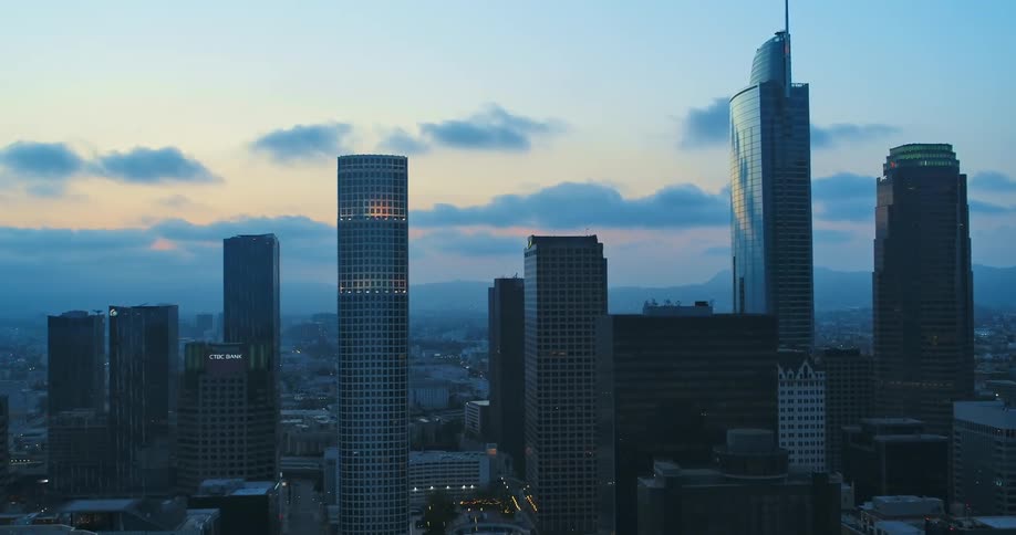 City in the early morning