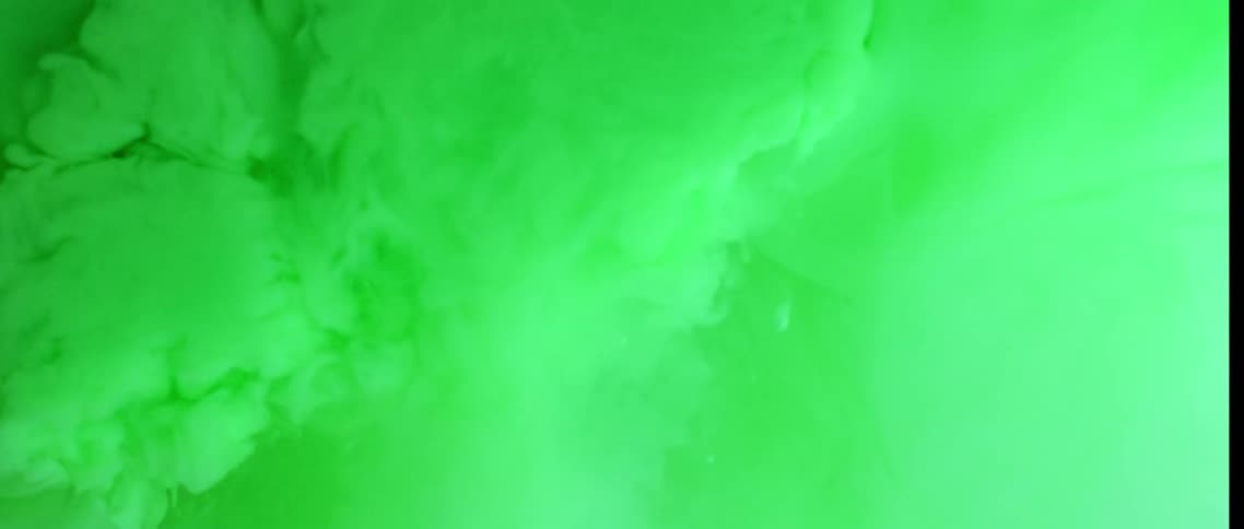 Green dye and powder burst and expand