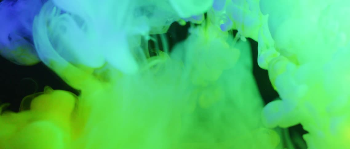 Flowing blue and green liquid