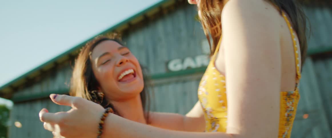 Two women hugging