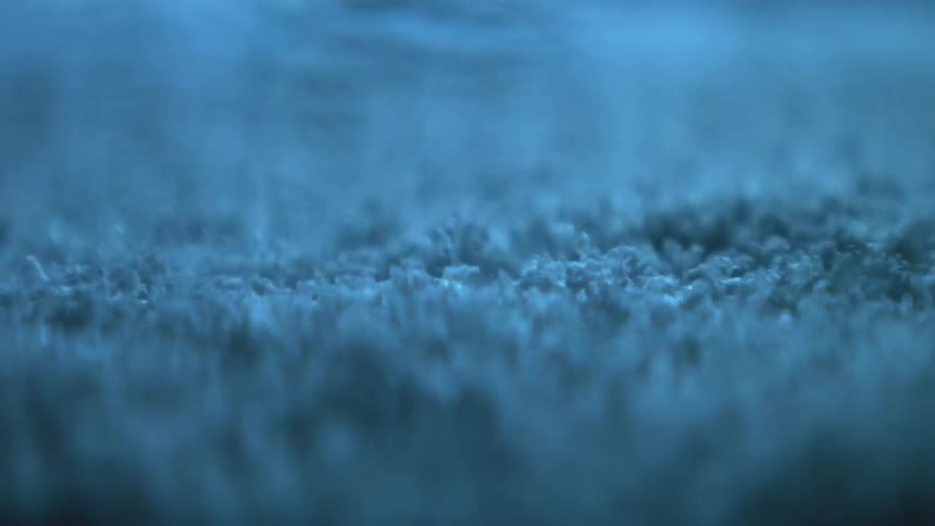 White and beige particles vibrate and tremble