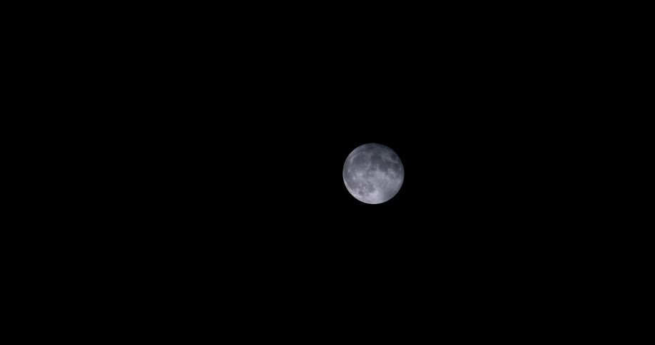 A full moon in a dark night sky