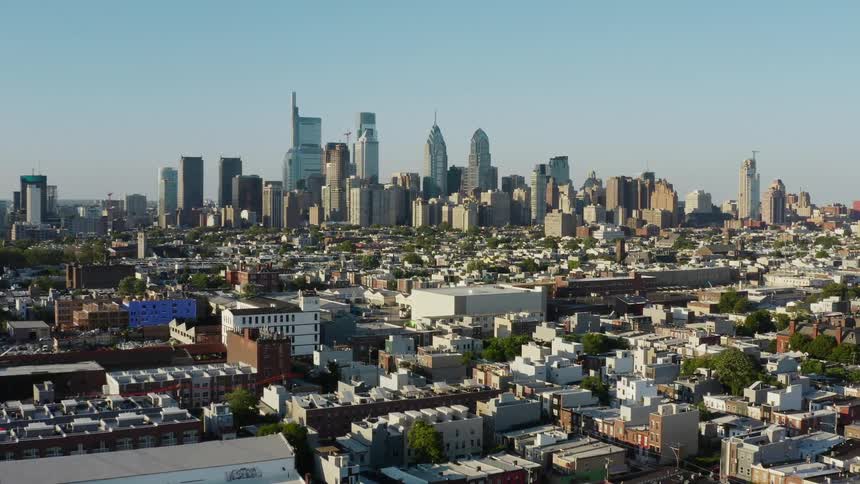 Aerial view of city