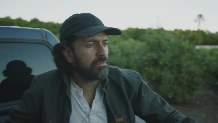 A man is riding in the back of a truck in spring