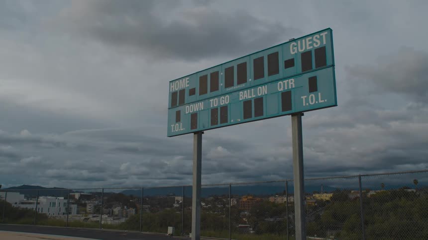 The scoreboard is off during the day