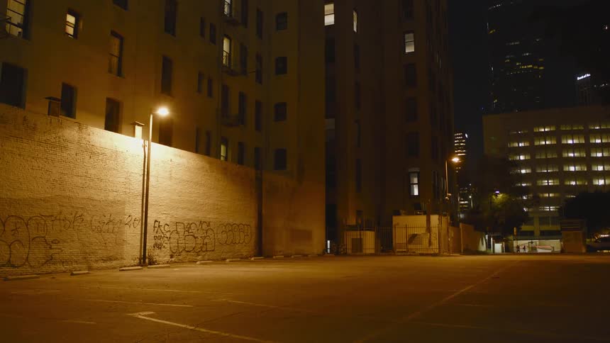 A night time look at a city alley way