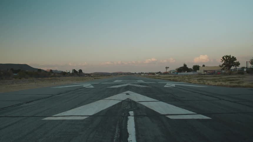 Empty pavement with markings