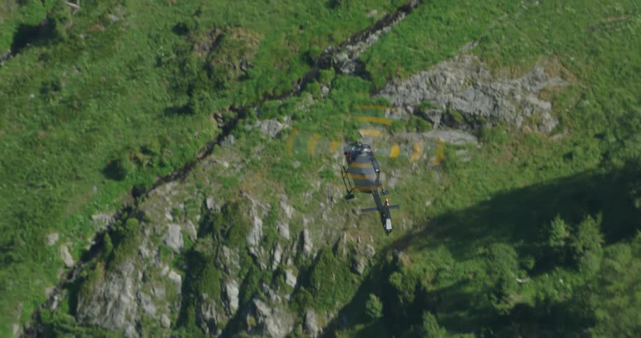 Helicopter flying