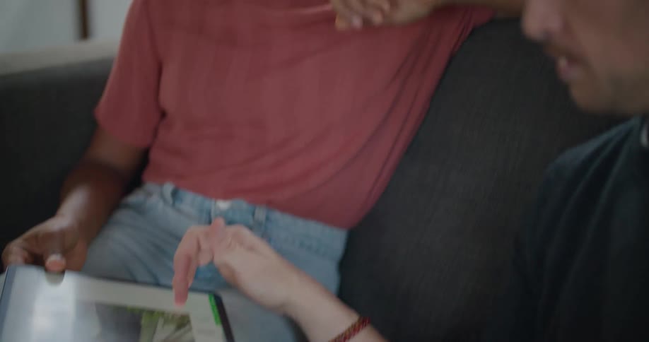 A man and woman talking to each other