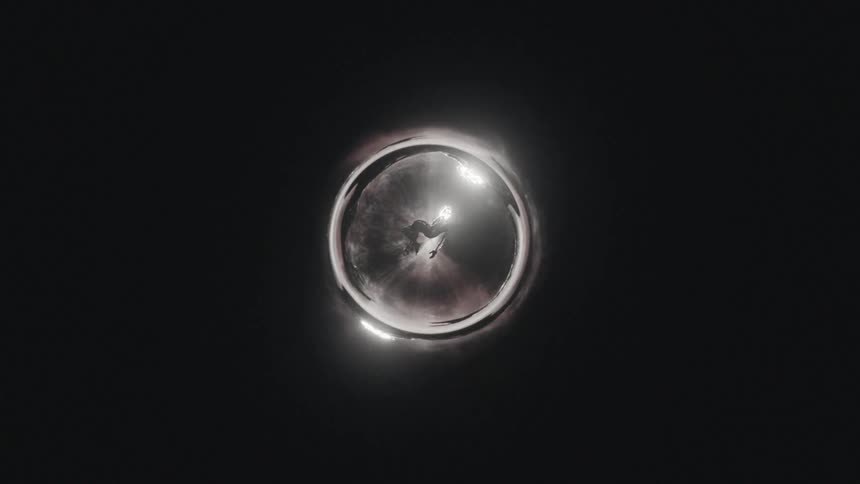 Black white and gray colors that look like a bubble with a reflection