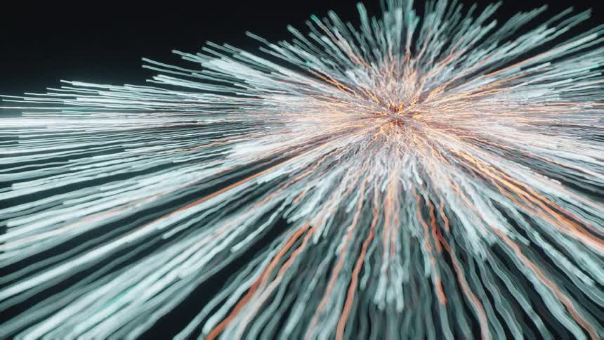 Fireworks explode in the night sky
